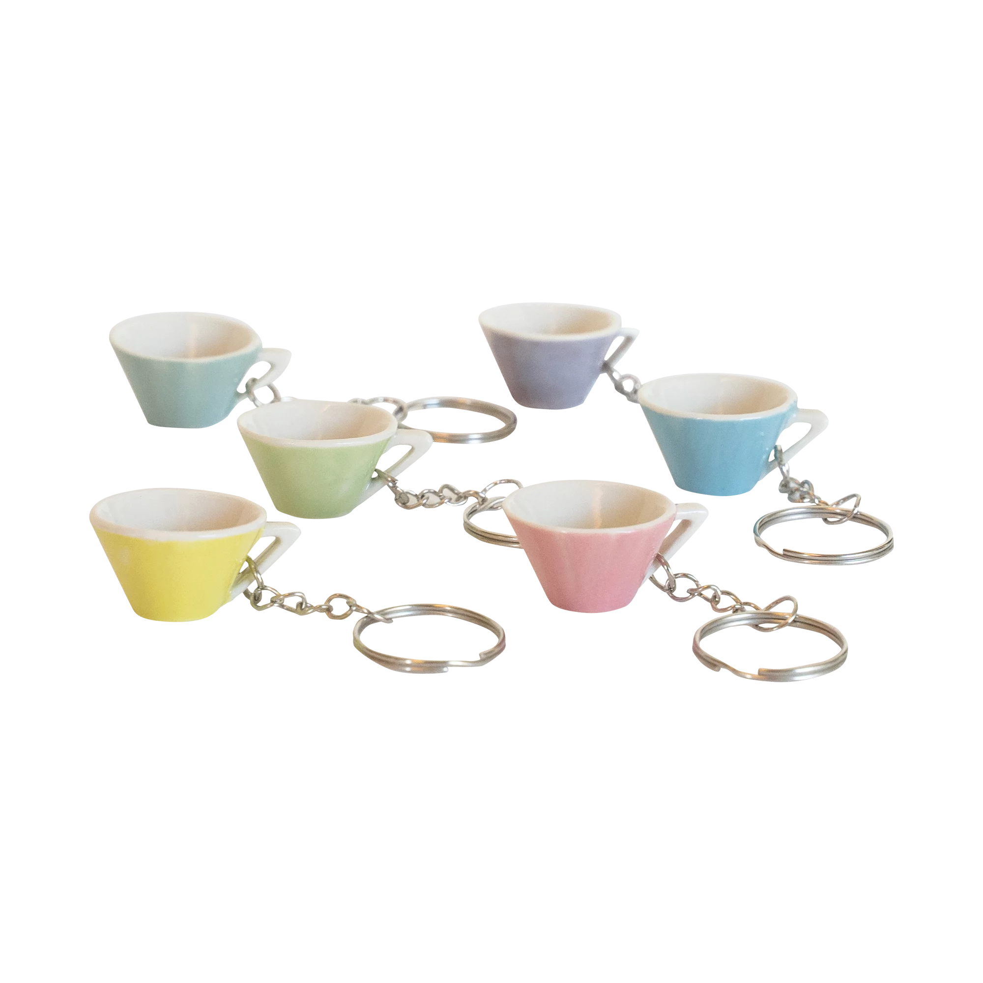 Produktbild von DAISY Schlüsselanhänger in sechs Farben, Höhe: ca. 1,7 cm, seitliche Ansicht